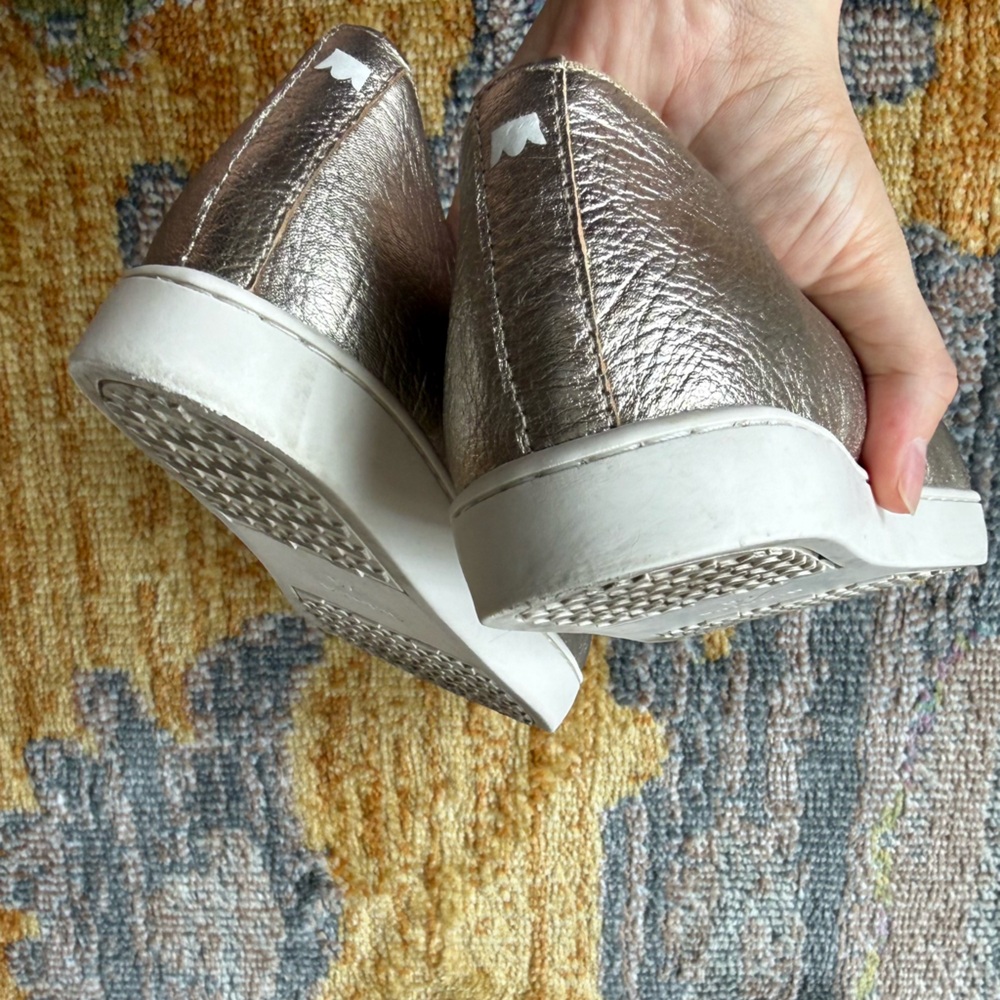 Birdies Gold Leather The Swift Slip On Sneaker 7.5 - Picture 9 of 12